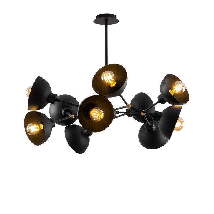 Opviq Dram - 1091 Lámpara de araña industrial negra